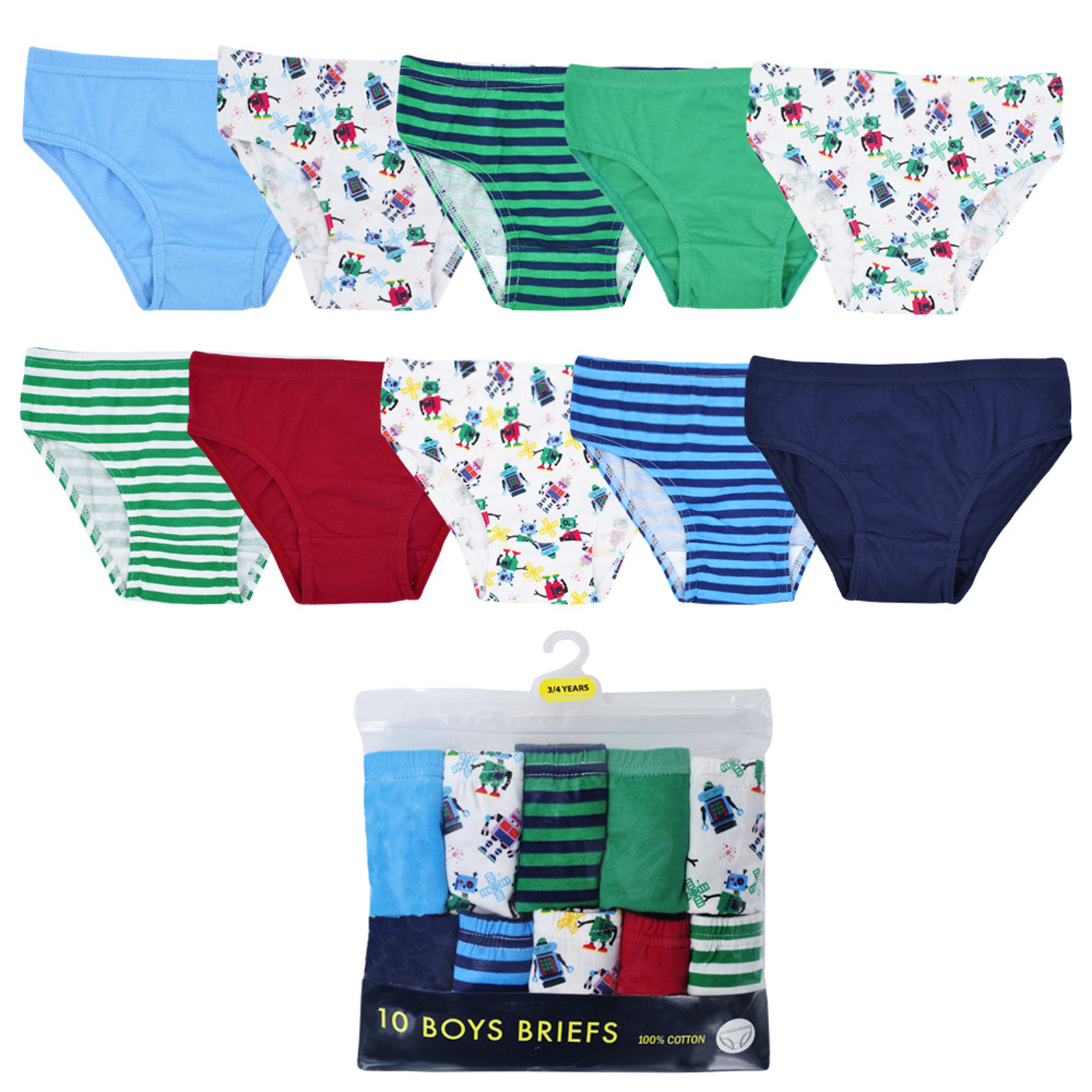 Boys' Underwear (216 Years) Kids Underwear Boys 100 Cotton Briefs